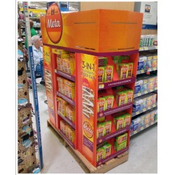 超市食品紙堆頭，地堆碼