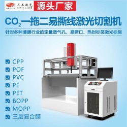 速凍袋自立袋拉鏈袋咖啡袋包裝袋CO2一拖二易撕線(xiàn)激光切割機(jī)